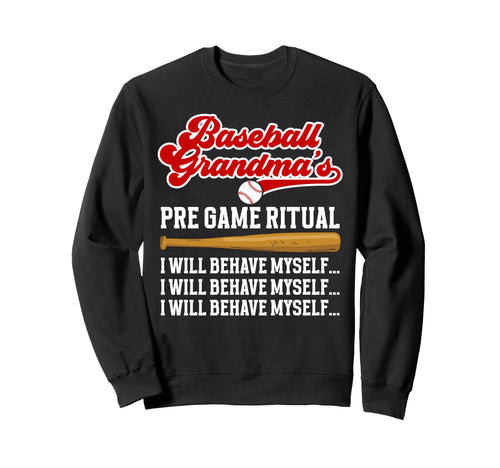 Baseball Grandma Funny Grandma Sweatshirt - Graphic Print Men Women - T-Shirt, Sweatshirt, Hoodie