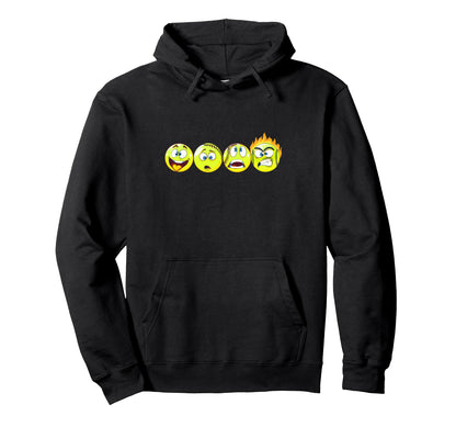 Funny Novelty Mens Softball Happy Angry Hoodie - Trendy Graphic Men Women - T-Shirt, Sweatshirt, Hoodie