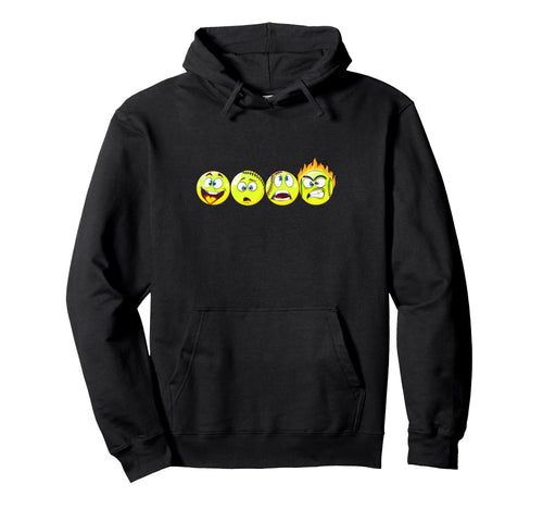 Funny Novelty Mens Softball Happy Angry Hoodie - Trendy Graphic Men Women - T-Shirt, Sweatshirt, Hoodie