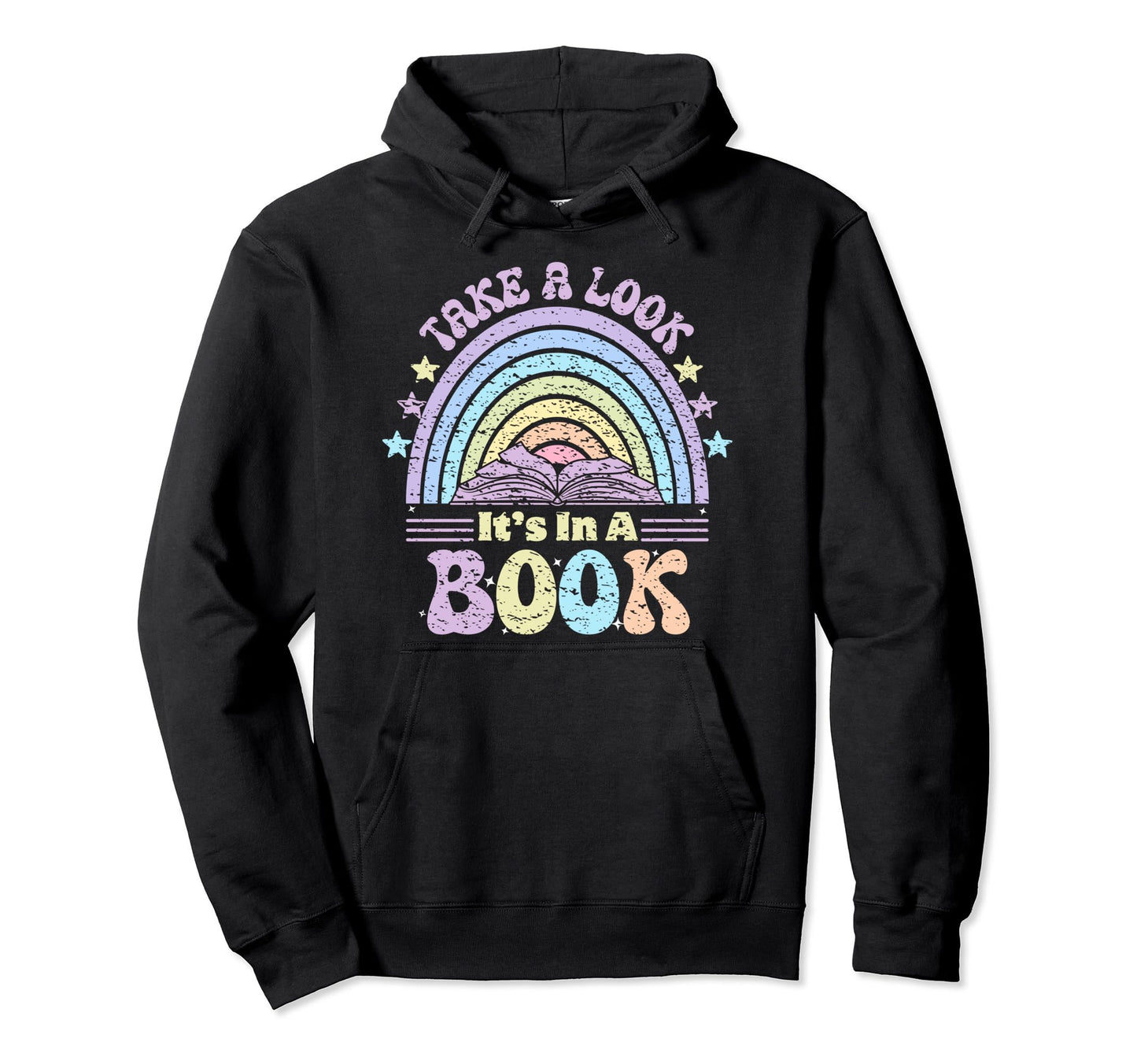 Take Its Book Reading Rainbow Book Hoodie - Fun Novelty Design Men Women - T-Shirt, Sweatshirt, Hoodie