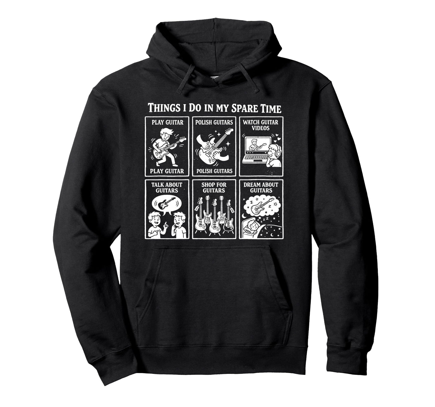 Things I Do My Spare Time Heavy Hoodie - Aesthetic Graphic for Adults - T-Shirt, Sweatshirt, Hoodie