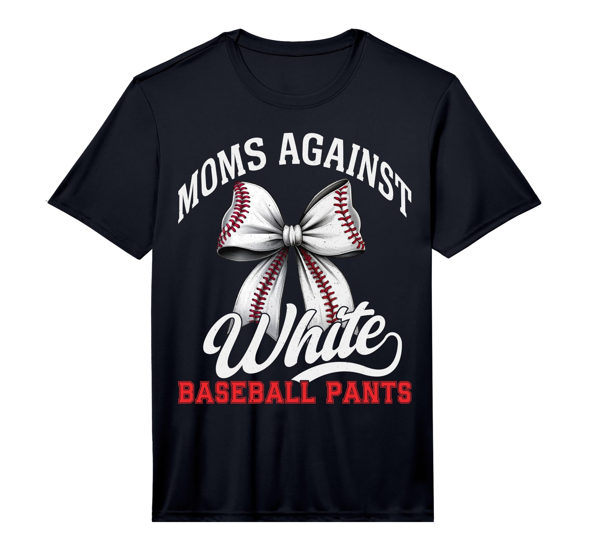 Mens Moms Against White Baseball Pants T-Shirt - Trendy Graphic Men Women - T-Shirt, Sweatshirt, Hoodie