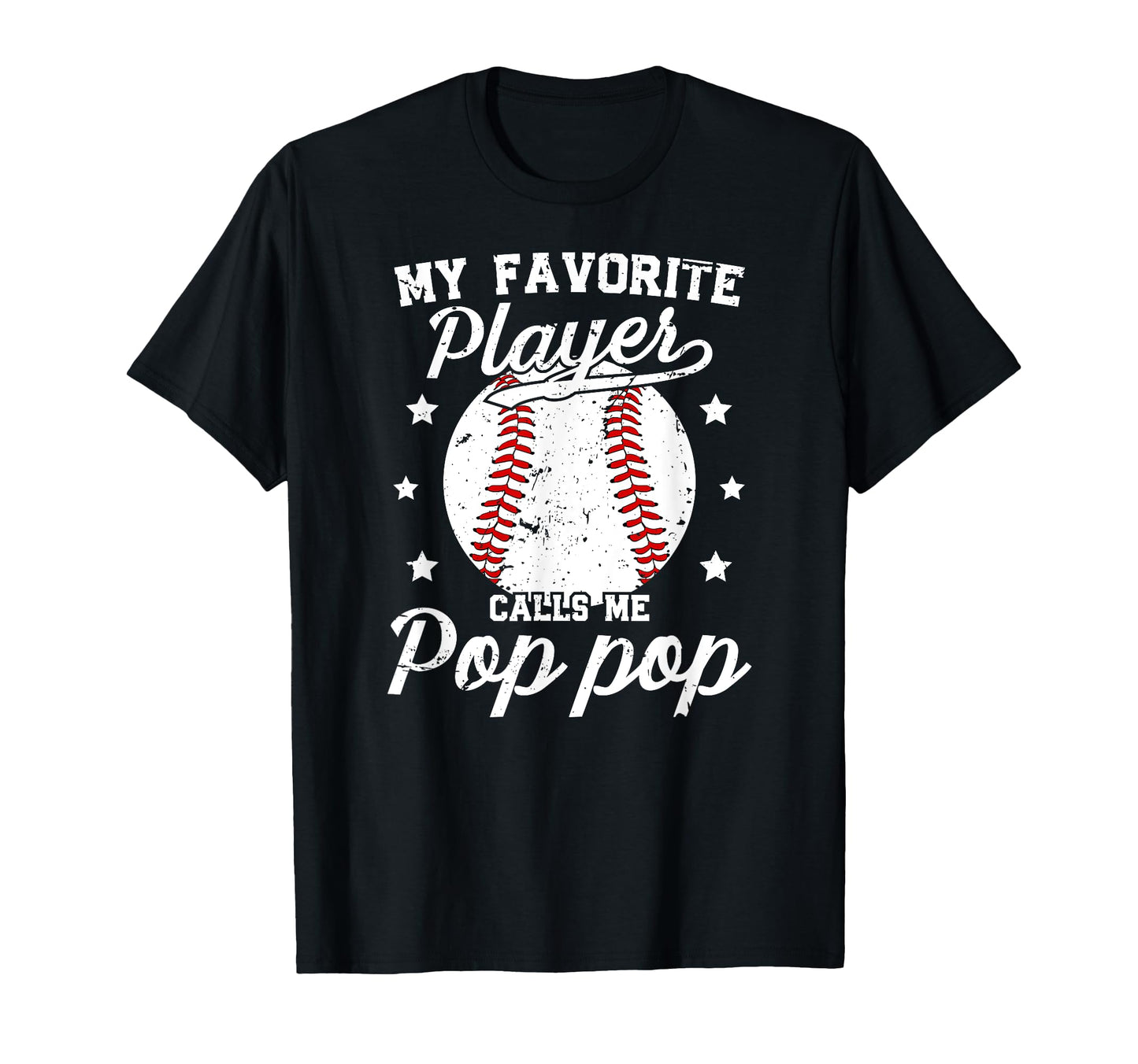 My Favorite Baseball Player Pop Pop T-Shirt - Unique Graphic for Adults - T-Shirt, Sweatshirt, Hoodie