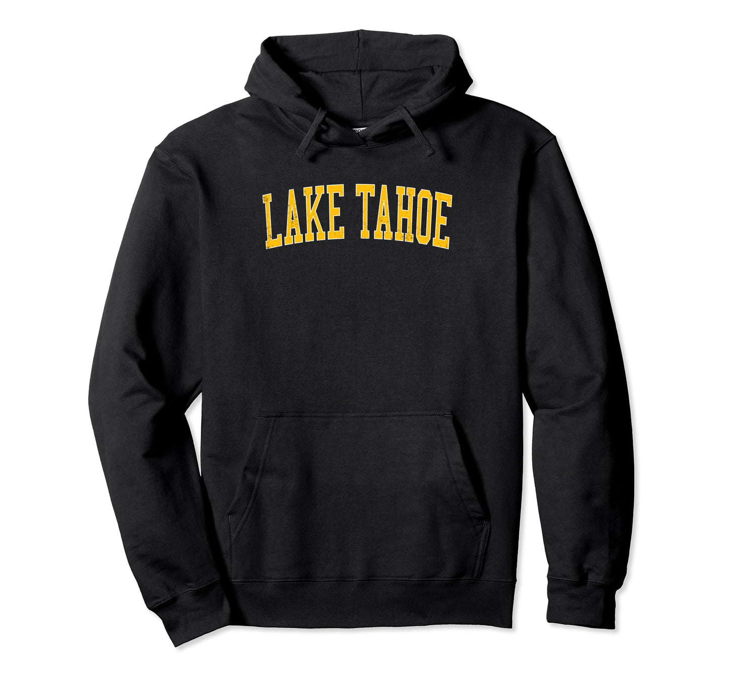 Lake Tahoe Distressed Gold Varsity Hoodie - Graphic Print Unisex - T-Shirt, Sweatshirt, Hoodie