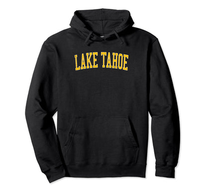 Lake Tahoe Distressed Gold Varsity Hoodie - Graphic Print Unisex - T-Shirt, Sweatshirt, Hoodie