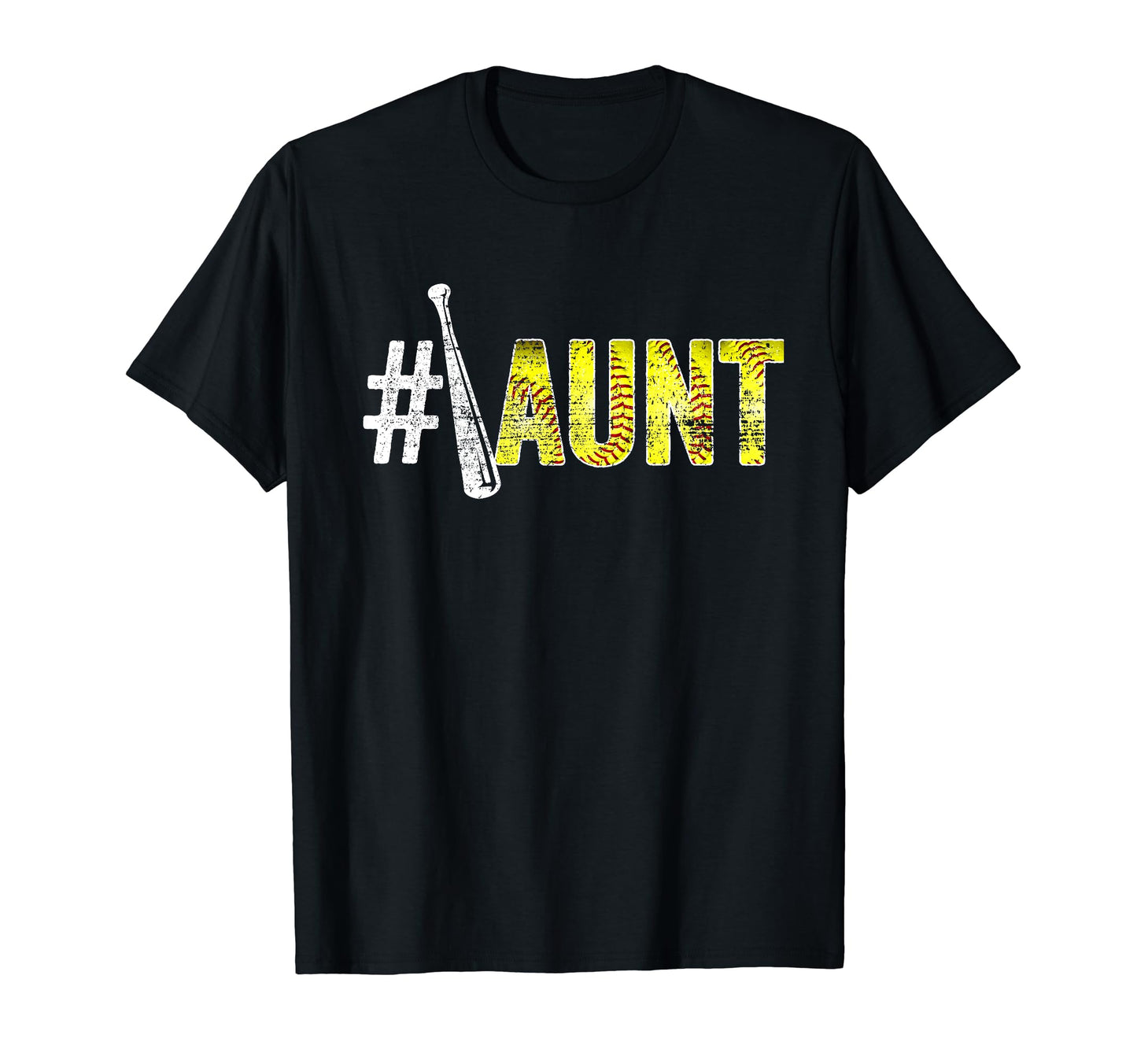 Number One Softball Aunt Mothers Day T-Shirt - Graphic Print for Adults - T-Shirt, Sweatshirt, Hoodie
