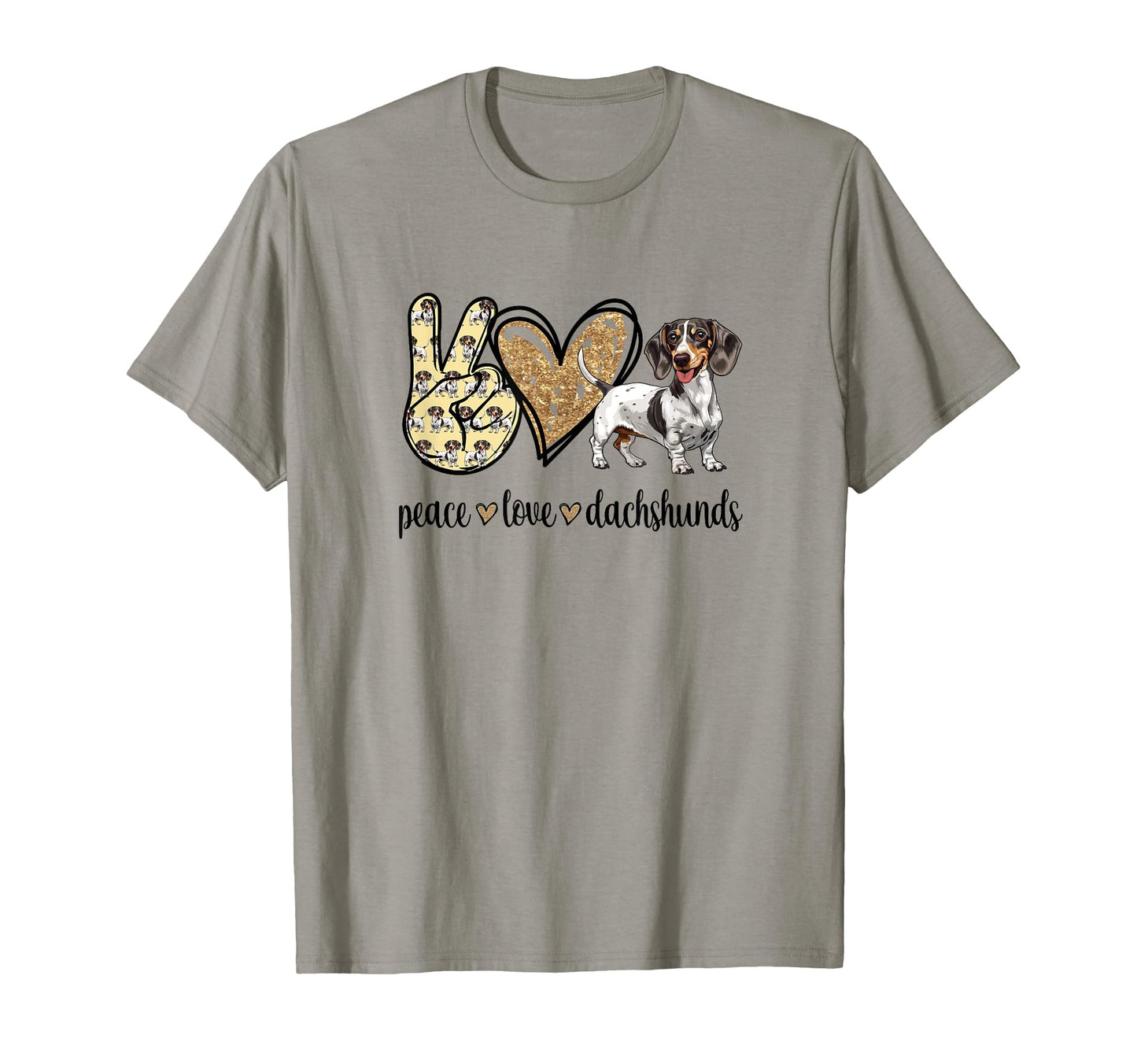 Womens Funny Peace Love Piebald T-Shirt - Casual Everyday Wear for Adults - T-Shirt, Sweatshirt, Hoodie