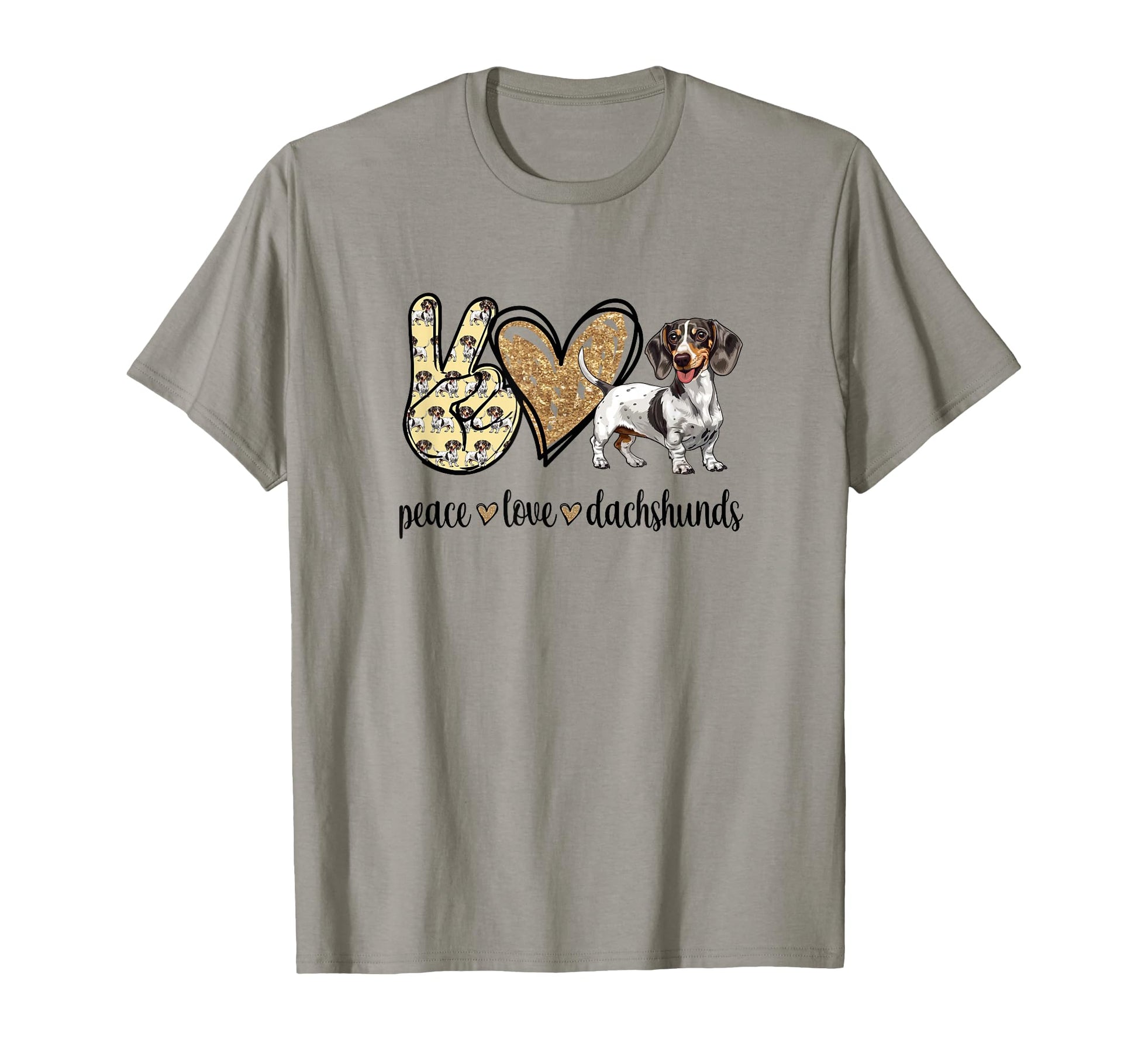 Womens Funny Peace Love Piebald T-Shirt - Casual Everyday Wear for Adults - T-Shirt, Sweatshirt, Hoodie