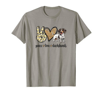 Womens Funny Peace Love Piebald T-Shirt - Casual Everyday Wear for Adults - T-Shirt, Sweatshirt, Hoodie