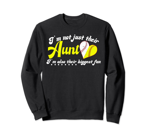 Their Biggest Fan Softball Baseball Sweatshirt - Graphic Print Men Women - T-Shirt, Sweatshirt, Hoodie