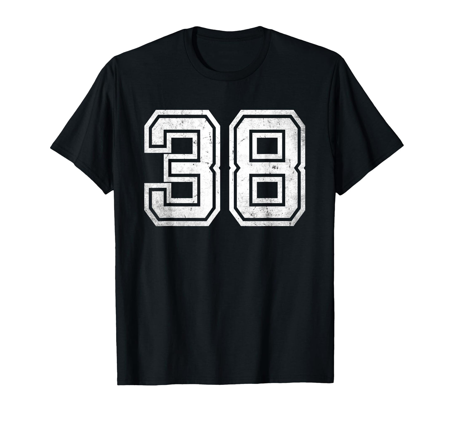 Number 38 Varsity Number T-Shirt - Novelty Apparel Men Women - T-Shirt, Sweatshirt, Hoodie