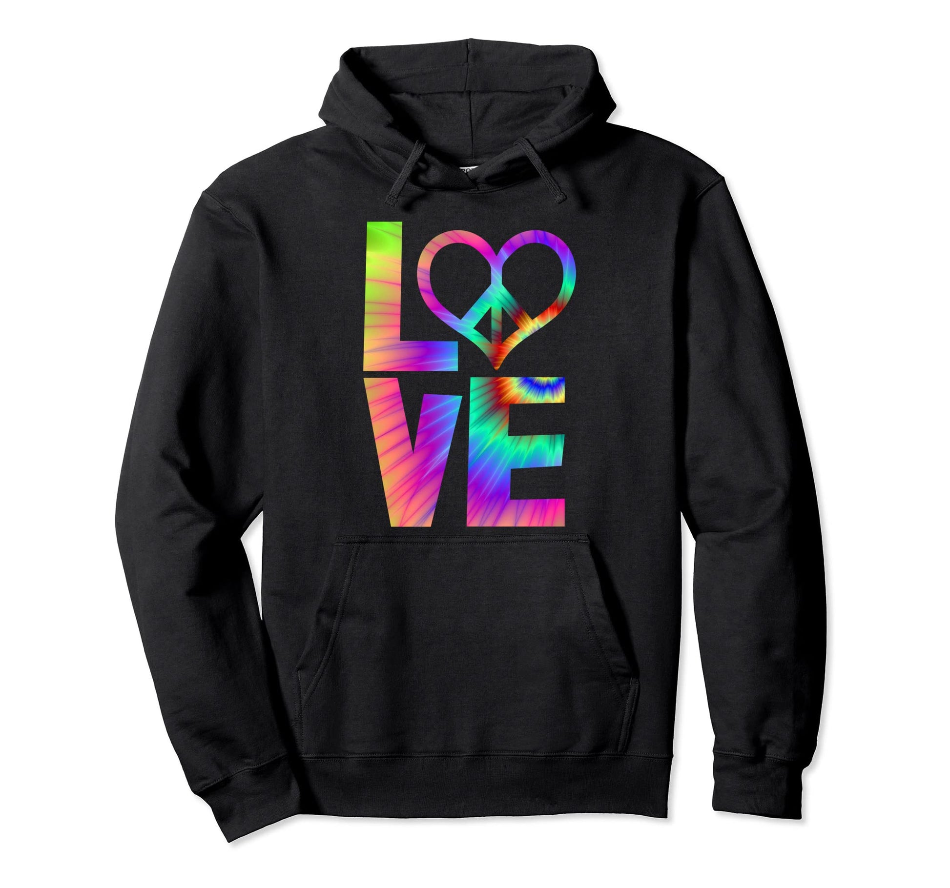 Peace Love Heart Funny Hand Peace Love Hoodie - Novelty Apparel for Adults - T-Shirt, Sweatshirt, Hoodie
