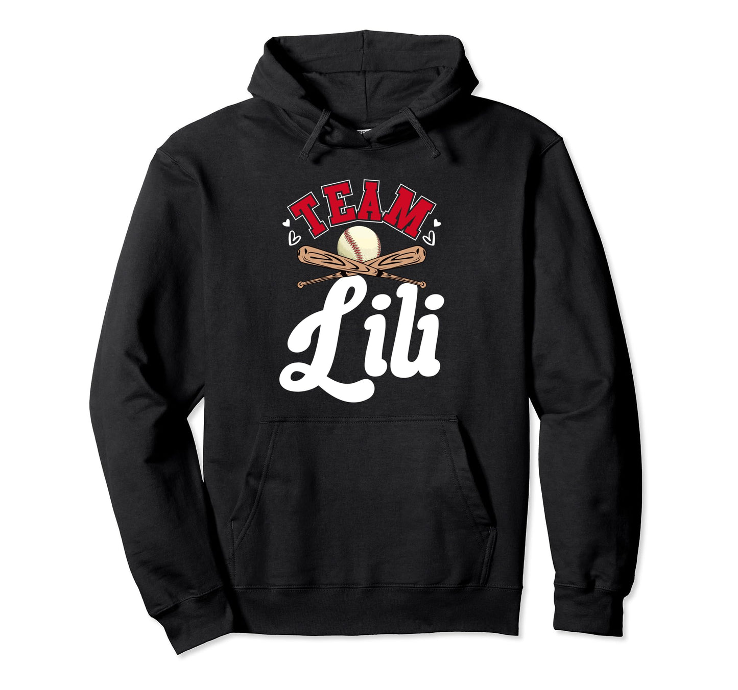 Team Lili Mothers Day Baseball Softball Hoodie - Unique Graphic Men Women - T-Shirt, Sweatshirt, Hoodie