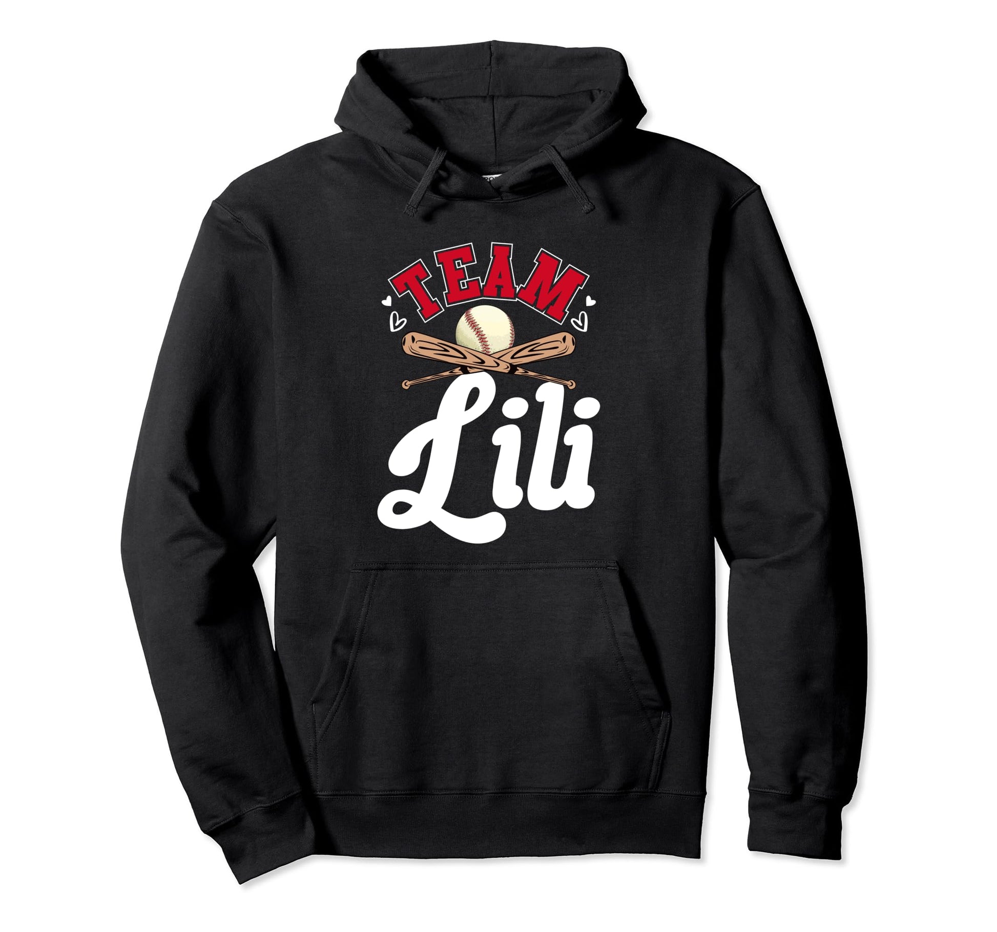 Team Lili Mothers Day Baseball Softball Hoodie - Unique Graphic Men Women - T-Shirt, Sweatshirt, Hoodie