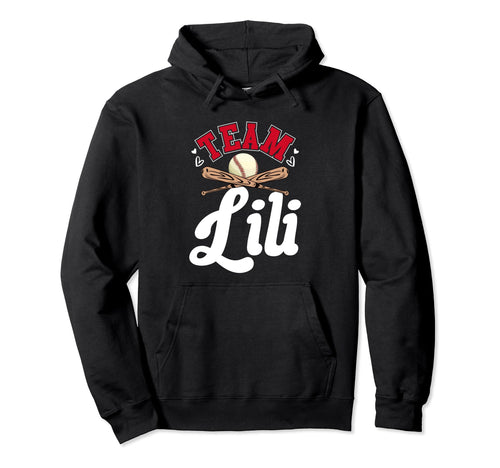 Team Lili Mothers Day Baseball Softball Hoodie - Unique Graphic Men Women - T-Shirt, Sweatshirt, Hoodie