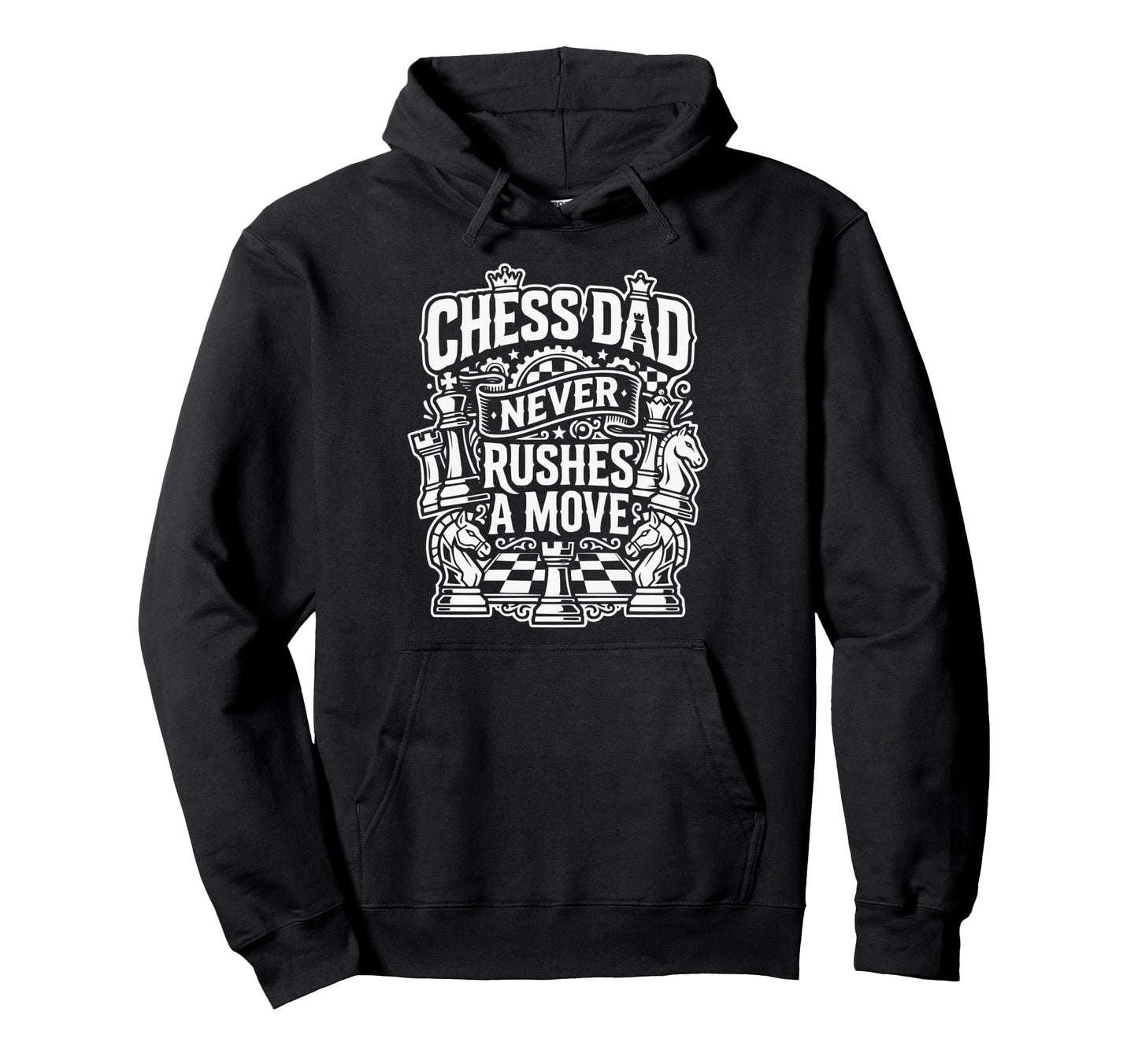 Chess Dad Board Game Daddy Checkmate Papa Hoodie - Custom Art Print Unisex - T-Shirt, Sweatshirt, Hoodie