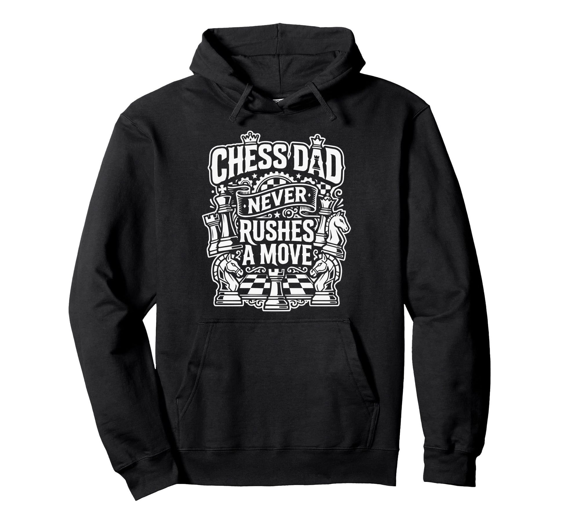 Chess Dad Board Game Daddy Checkmate Papa Hoodie - Custom Art Print Unisex - T-Shirt, Sweatshirt, Hoodie