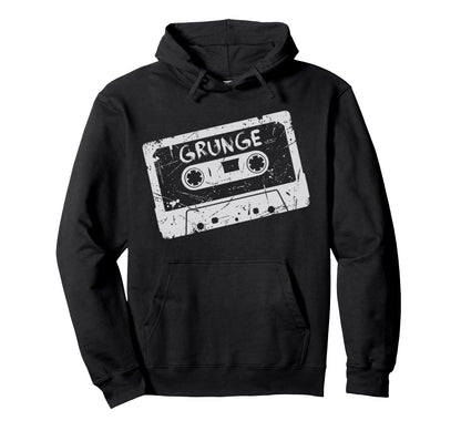 Grunge Cassette Tape Throwback Hoodie - Graphic Print Unisex - T-Shirt, Sweatshirt, Hoodie