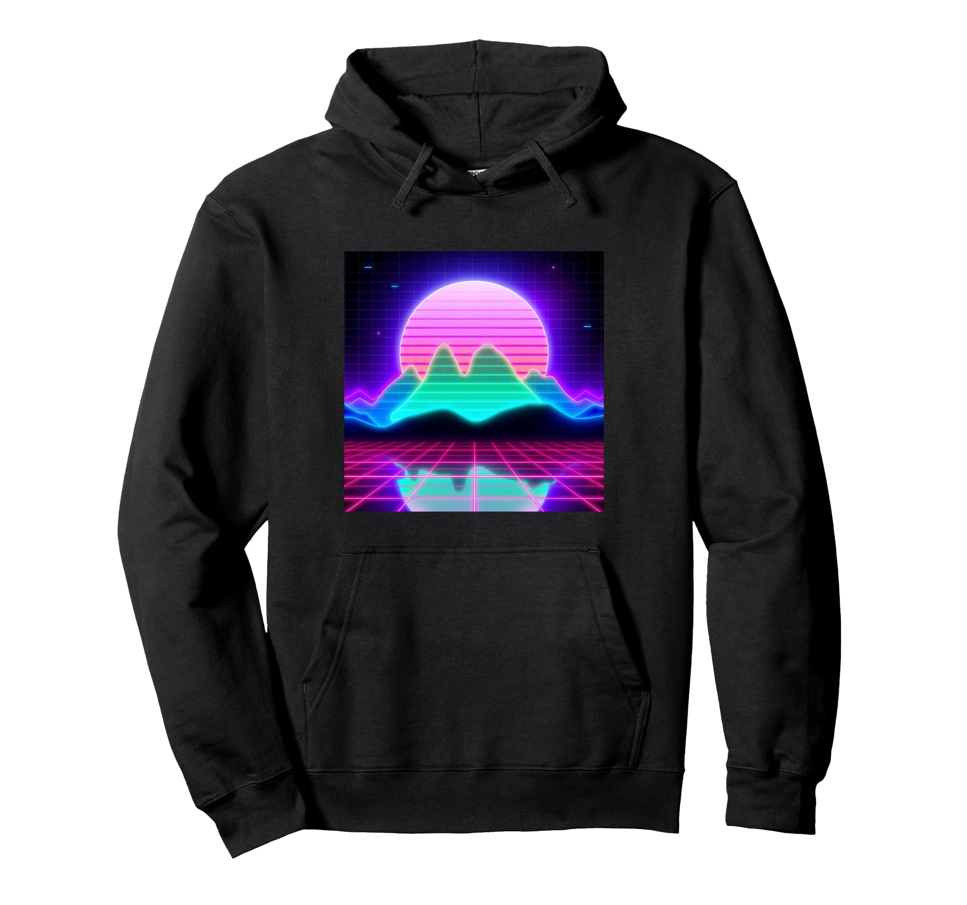 Futuristic Vaporwave 80S 90S Hoodie - Minimalist Print for Adults - T-Shirt, Sweatshirt, Hoodie