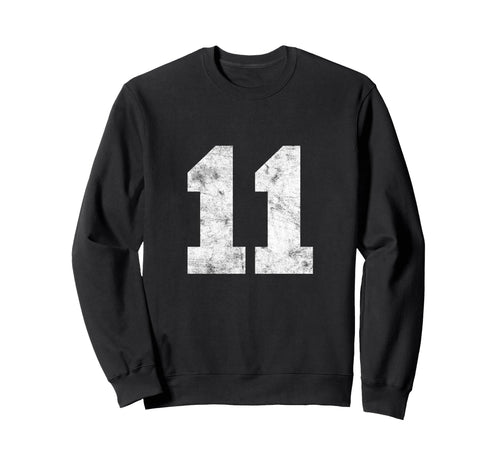 Lucky Number 11 Birthday Sports Sweatshirt - Streetwear Style Men Women - T-Shirt, Sweatshirt, Hoodie