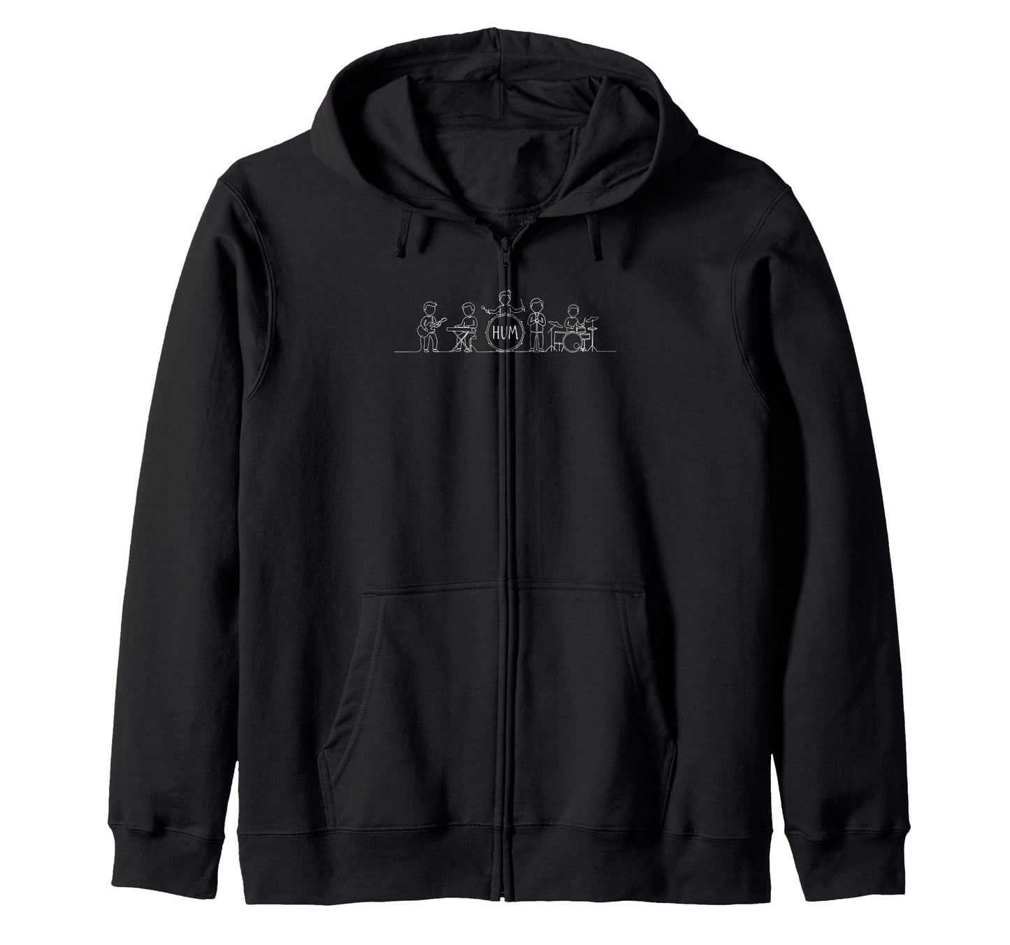 Hum Band Music Rock Pop Indie Hoodie - Fun Novelty Design for Adults - T-Shirt, Sweatshirt, Hoodie