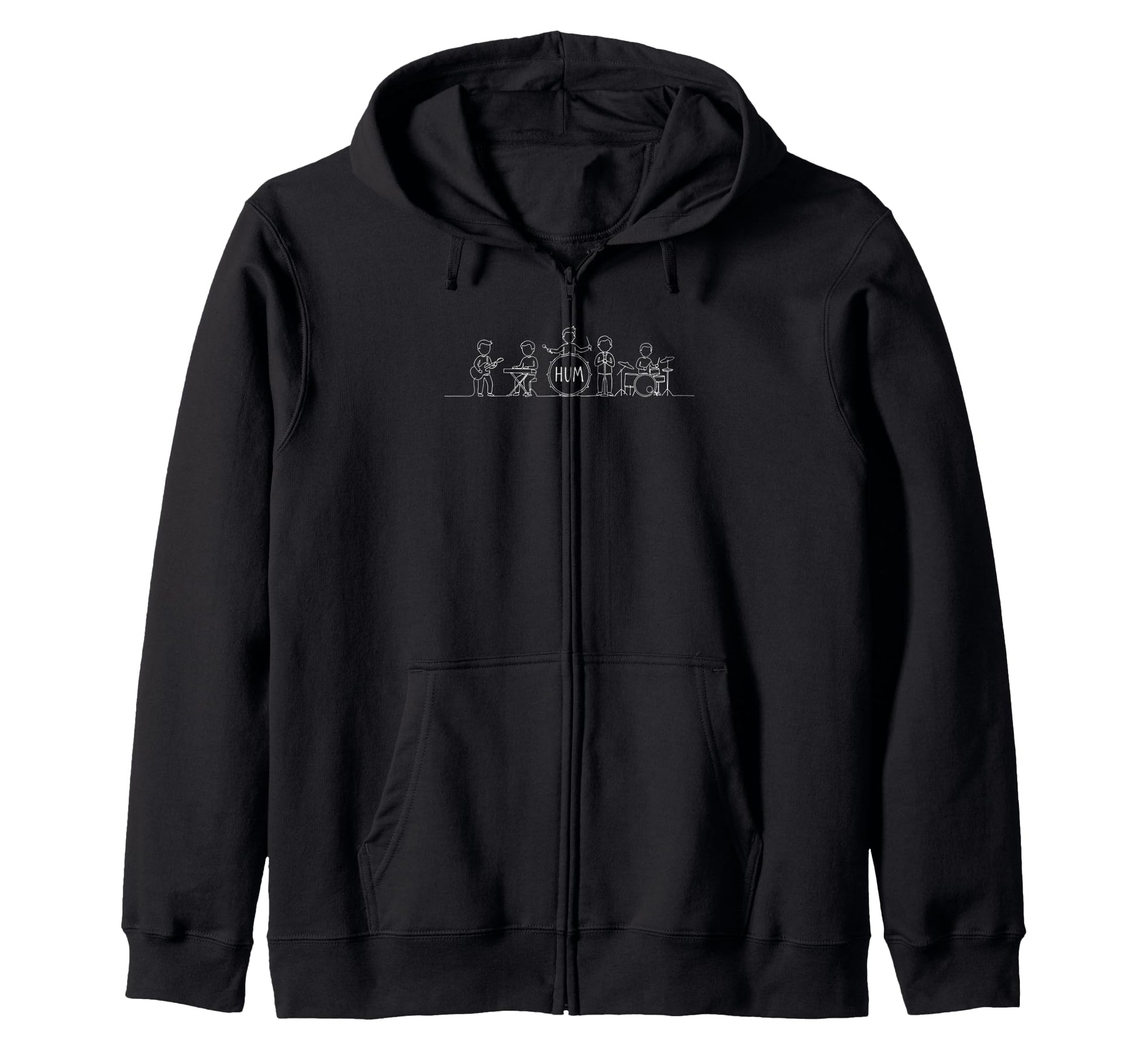 Hum Band Music Rock Pop Indie Hoodie - Fun Novelty Design for Adults - T-Shirt, Sweatshirt, Hoodie