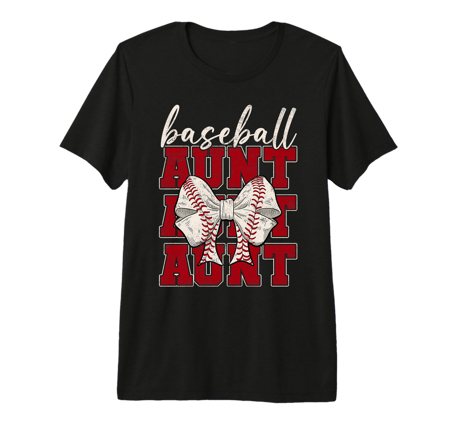 Baseball Aunt Coquette Bow Sport Lover T-Shirt - Novelty Apparel Men Women - T-Shirt, Sweatshirt, Hoodie