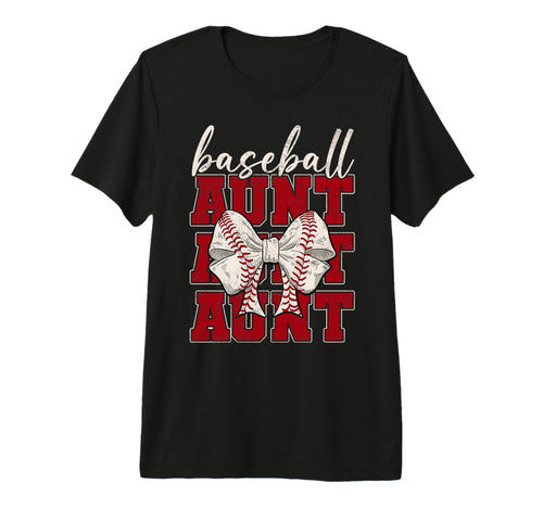 Baseball Aunt Coquette Bow Sport Lover T-Shirt - Novelty Apparel Men Women - T-Shirt, Sweatshirt, Hoodie