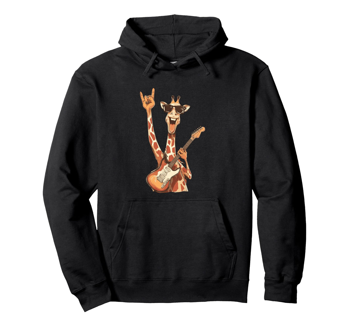 Giraffe Rock Music Funny Animal Sunglasses Hoodie - Trendy Graphic Unisex - T-Shirt, Sweatshirt, Hoodie