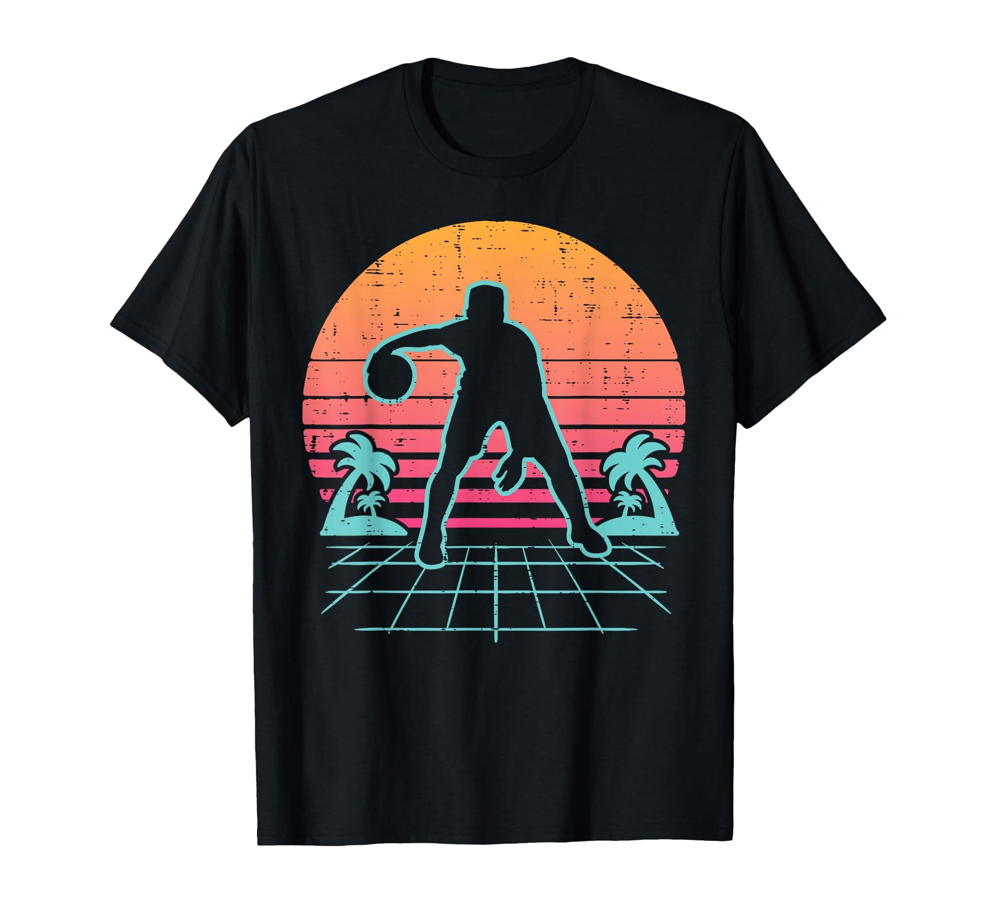 Basketball Vaporwave Aesthetic 80S 90S T-Shirt - Fun Novelty Design Unisex - T-Shirt, Sweatshirt, Hoodie