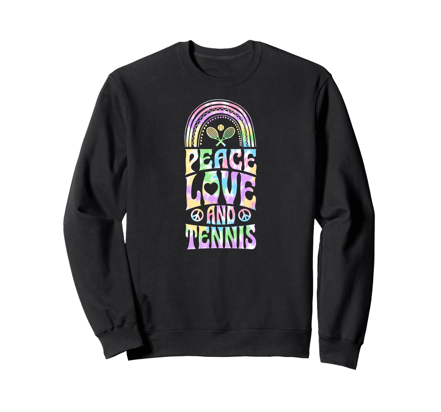 Peace Love And Tennis Bohemian Sweatshirt - Custom Art Print for Adults - T-Shirt, Sweatshirt, Hoodie
