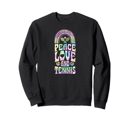 Peace Love And Tennis Bohemian Sweatshirt - Custom Art Print for Adults - T-Shirt, Sweatshirt, Hoodie