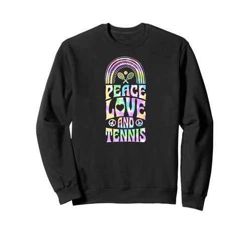 Peace Love And Tennis Bohemian Sweatshirt - Custom Art Print for Adults - T-Shirt, Sweatshirt, Hoodie