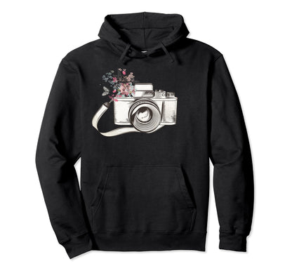 Lovely Camera Butterflies Hoodie - Novelty Apparel Unisex - T-Shirt, Sweatshirt, Hoodie