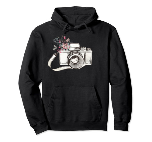 Lovely Camera Butterflies Hoodie - Novelty Apparel Unisex - T-Shirt, Sweatshirt, Hoodie