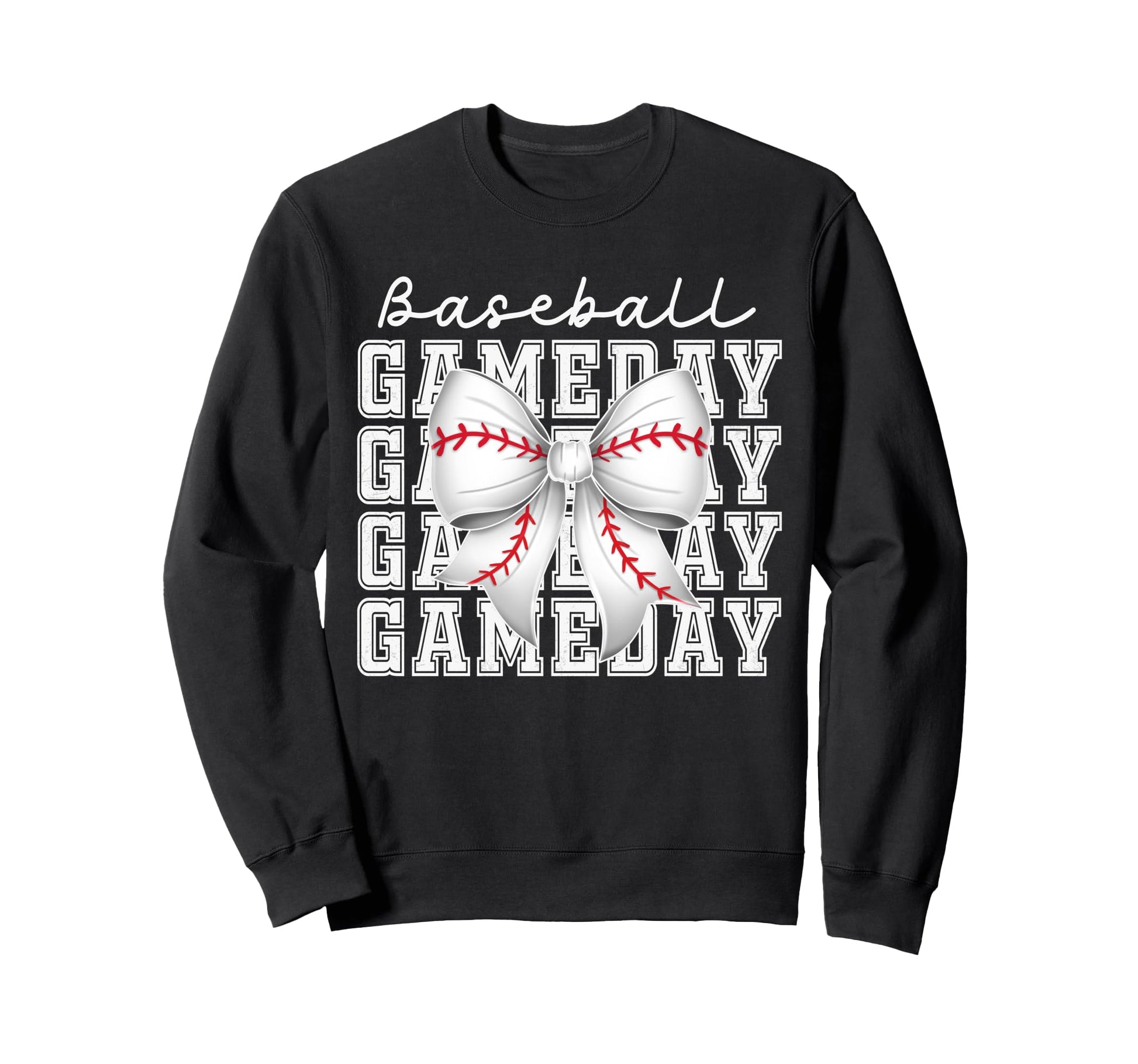 Baseball Game Day Mom Coquette Bow Sweatshirt - Aesthetic Graphic Unisex - T-Shirt, Sweatshirt, Hoodie