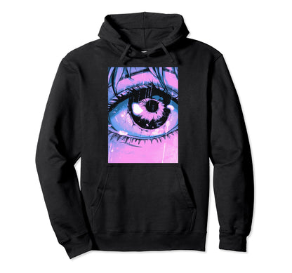 Anime Eye Grunge Eyeball Pastel Goth Hoodie - Streetwear Style Men Women - T-Shirt, Sweatshirt, Hoodie