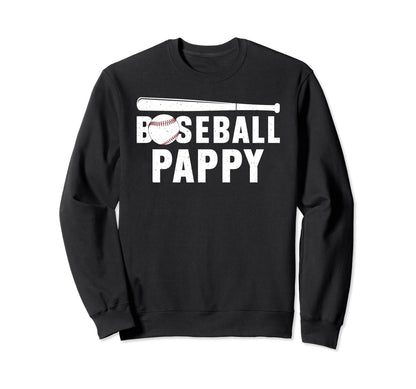 Baseball Pappy Best Grandpa Pappy Sweatshirt - Unique Graphic Unisex - T-Shirt, Sweatshirt, Hoodie