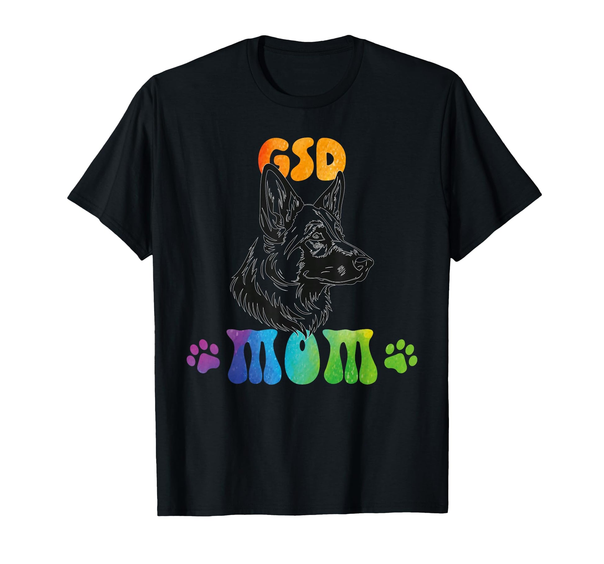 Gsd Mom German Shepherd Dog Lover T-Shirt - Custom Art Print Men Women - T-Shirt, Sweatshirt, Hoodie