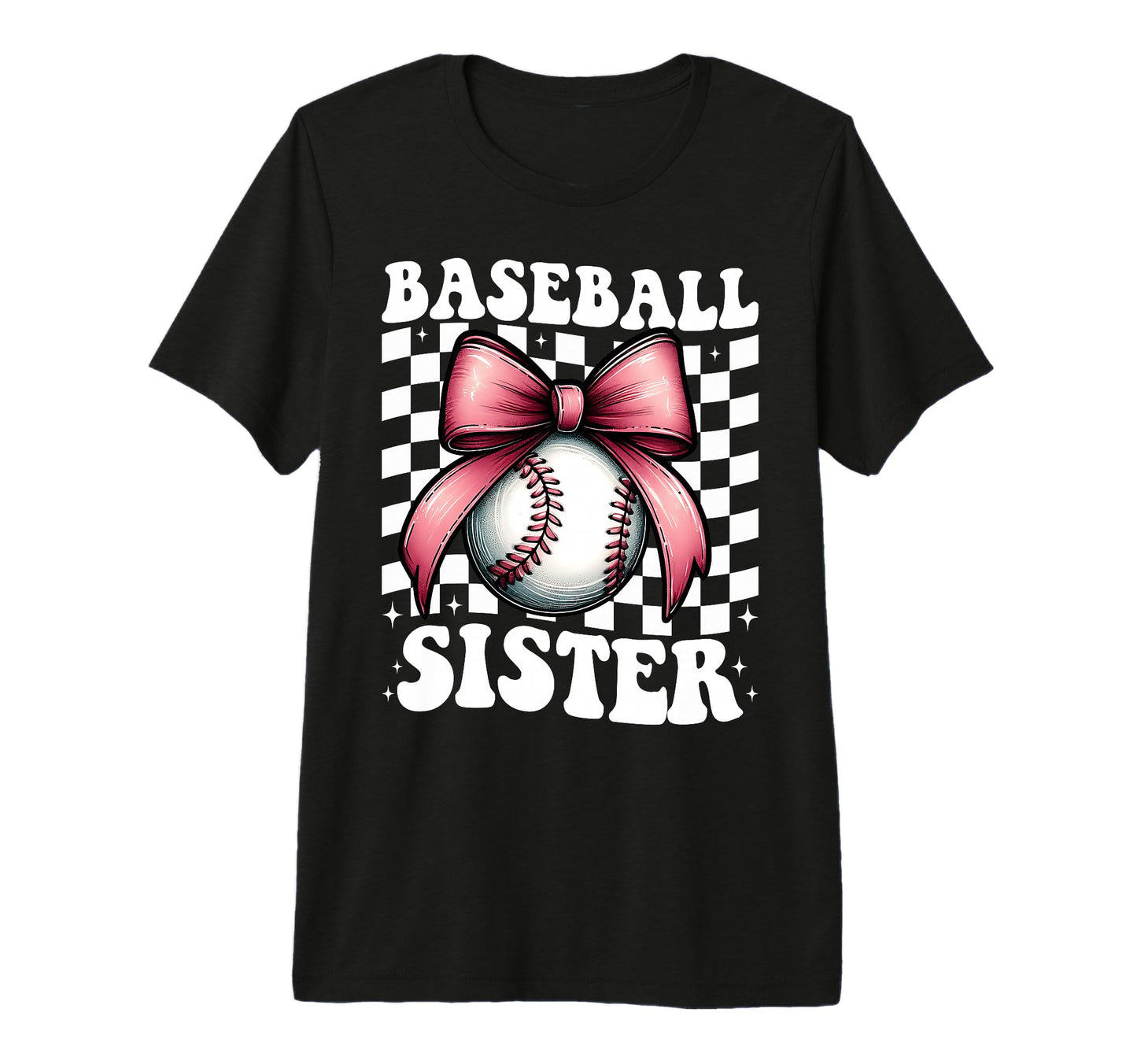 Baseball Sister Baseball Coquette T-Shirt - Minimalist Print for Adults - T-Shirt, Sweatshirt, Hoodie