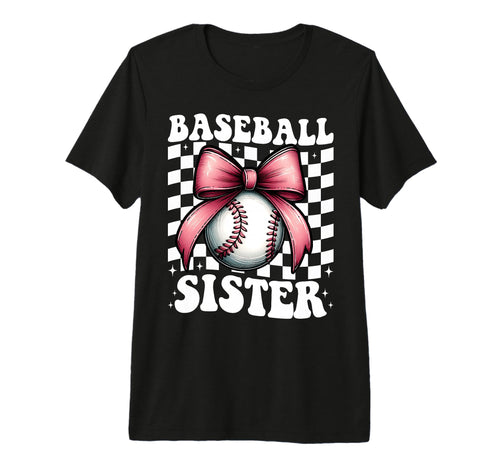 Baseball Sister Baseball Coquette T-Shirt - Minimalist Print for Adults - T-Shirt, Sweatshirt, Hoodie