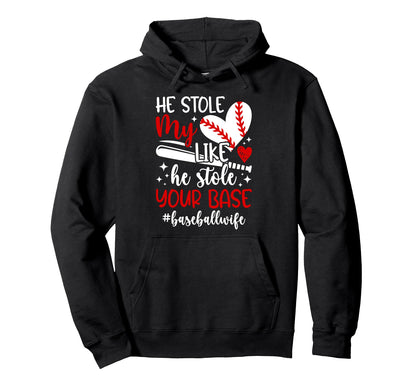 Baseball Wife Proud Wife Baseball Player Hoodie - Aesthetic Graphic Unisex - T-Shirt, Sweatshirt, Hoodie