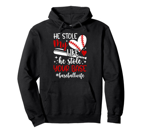 Baseball Wife Proud Wife Baseball Player Hoodie - Aesthetic Graphic Unisex - T-Shirt, Sweatshirt, Hoodie