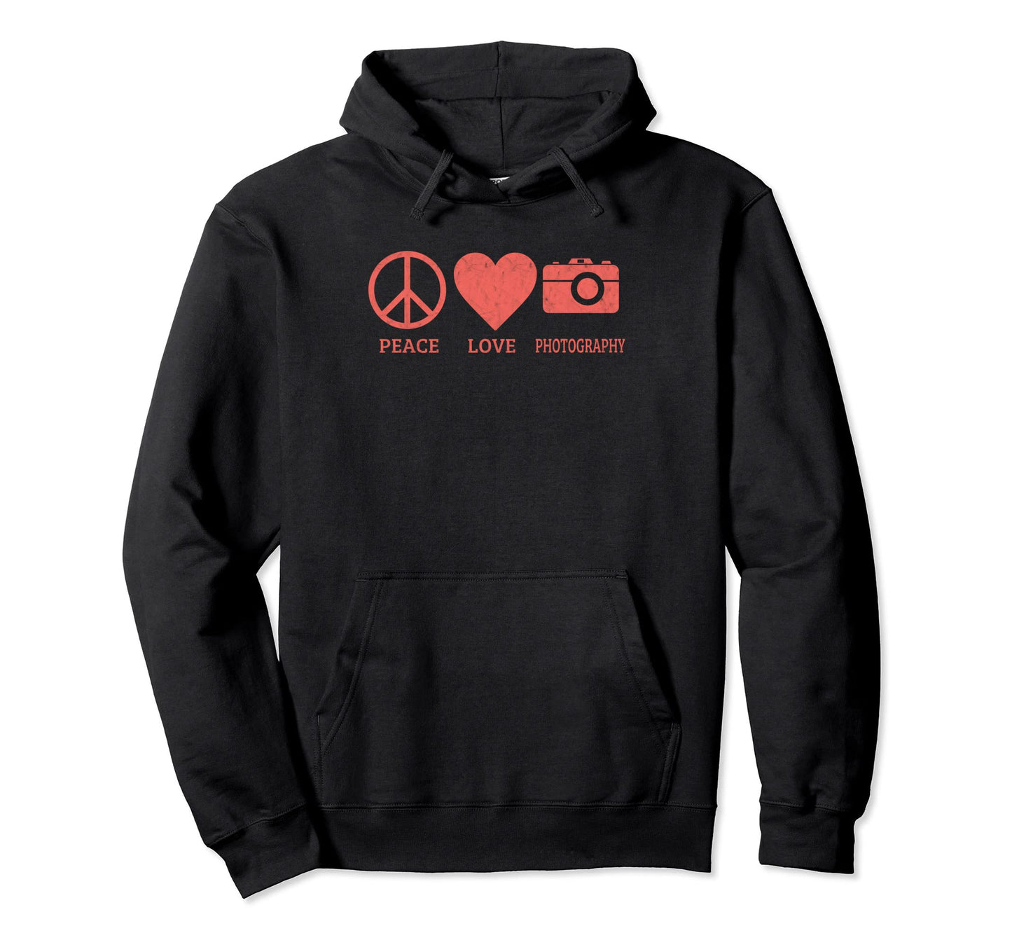 Funny Photography Lover Peace Love Hoodie - Unique Graphic for Adults - T-Shirt, Sweatshirt, Hoodie