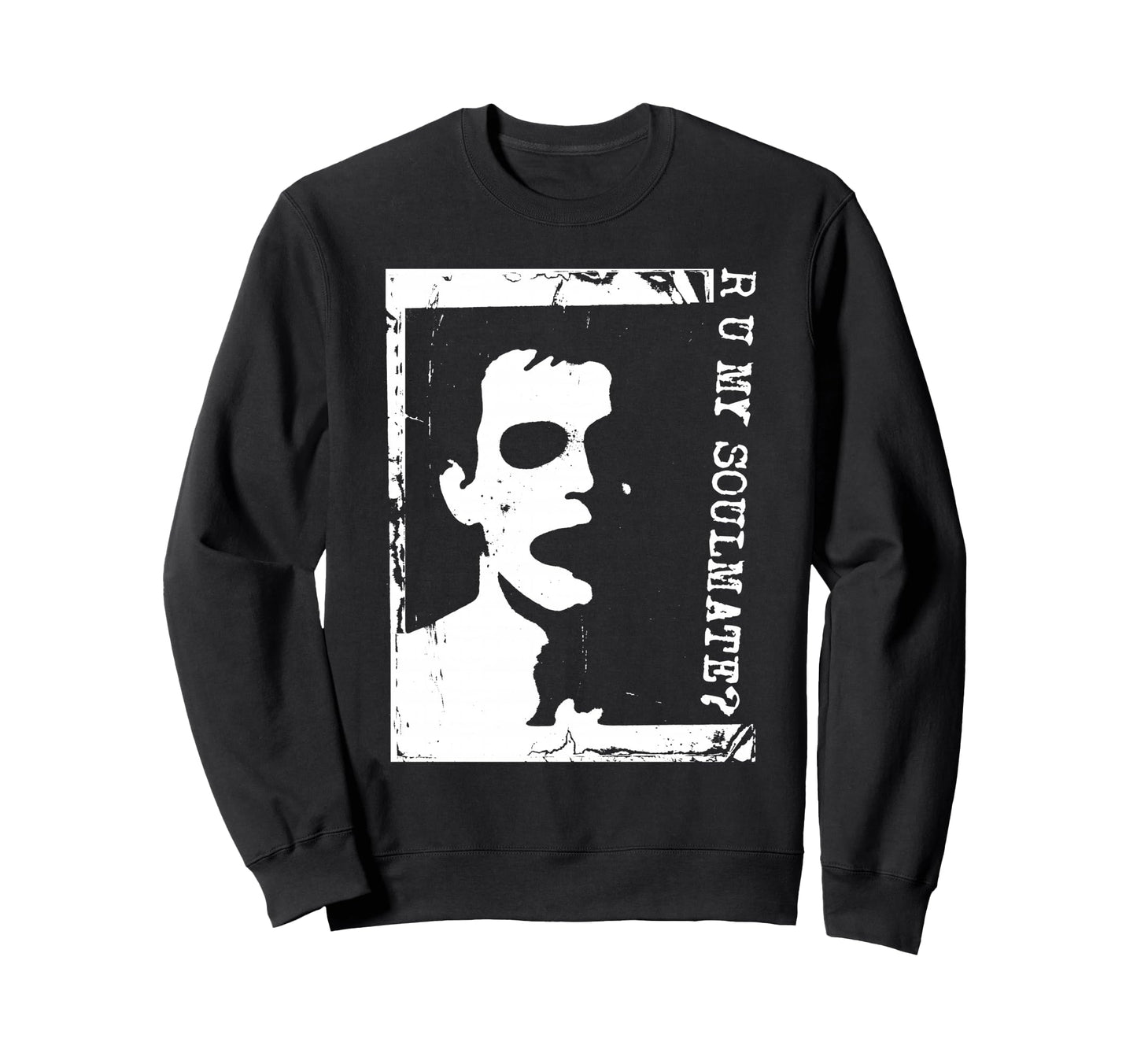 Punk Goth 90S Grunge Stencil Sweatshirt - Minimalist Print Unisex - T-Shirt, Sweatshirt, Hoodie