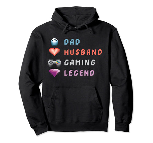 Dad Husband Gaming Legend Console Gamer Hoodie - Trendy Graphic Men Women - T-Shirt, Sweatshirt, Hoodie
