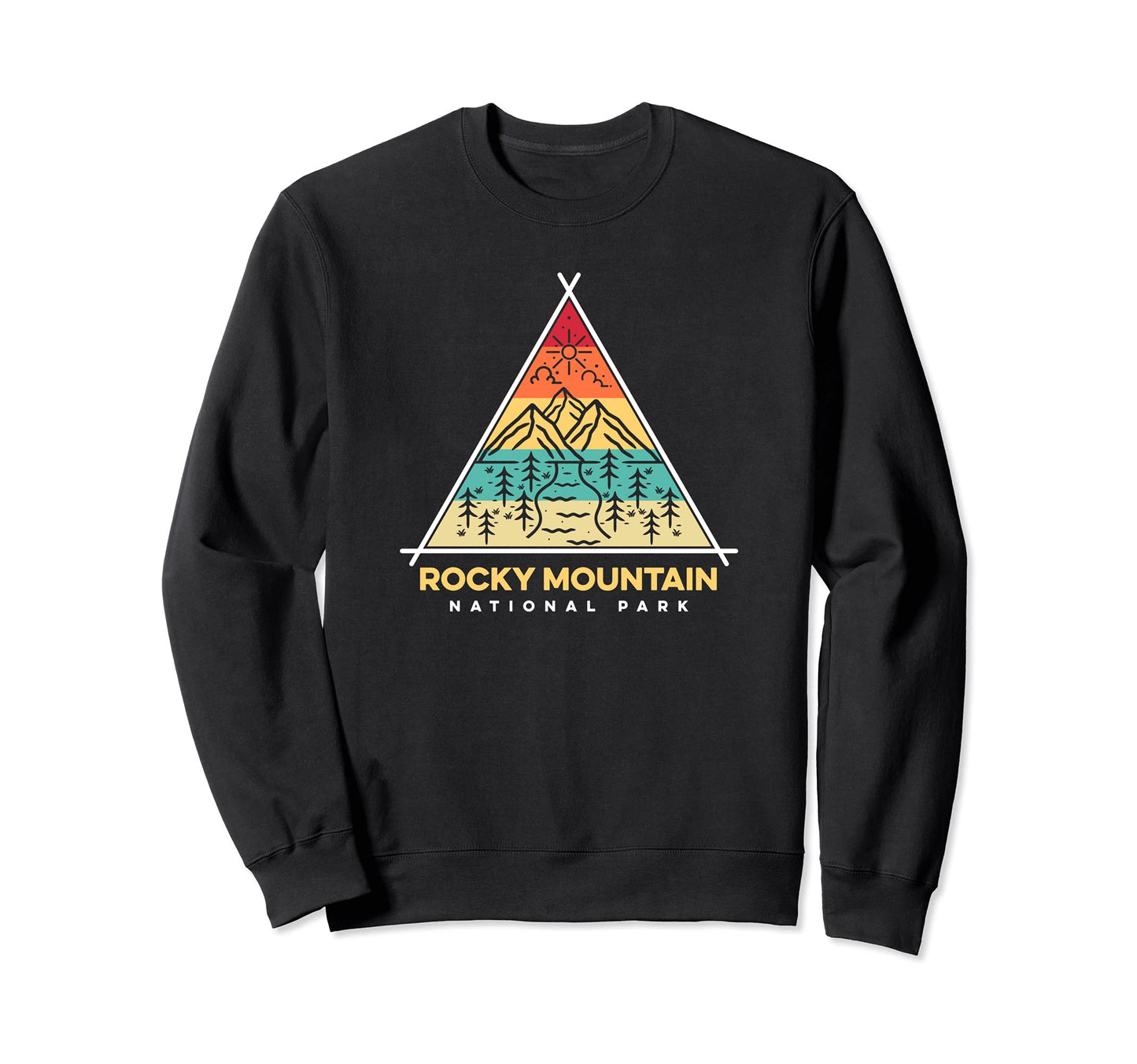 Rocky Mountain National Park Sweatshirt - Unique Graphic for Adults - T-Shirt, Sweatshirt, Hoodie