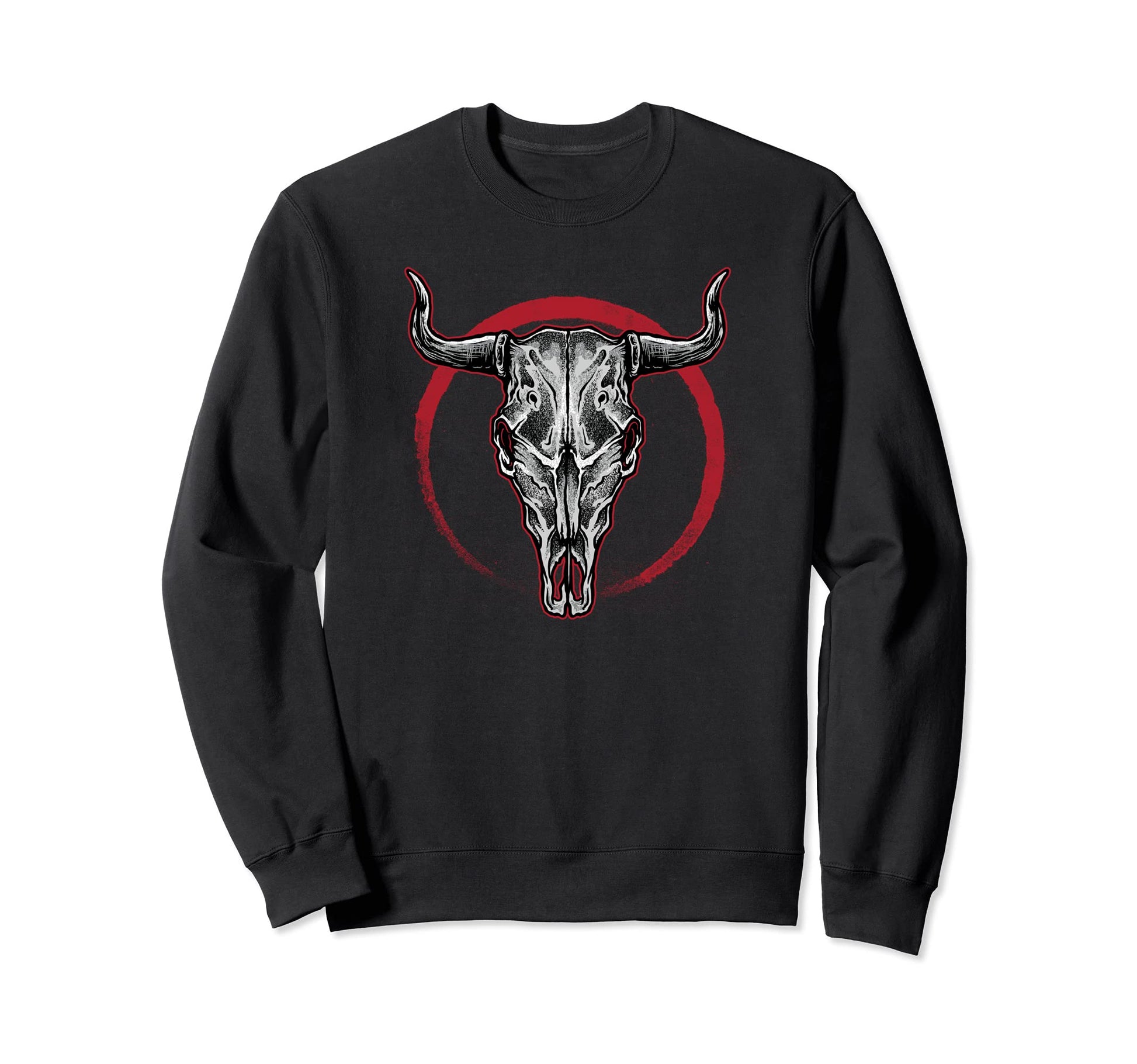 Bull Skull Cow Head Boho Gift Sweatshirt - Casual Everyday Wear Men Women - T-Shirt, Sweatshirt, Hoodie