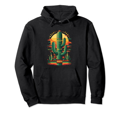Cactus Serape Succulent Plant Cacti Hoodie - Custom Art Print for Adults - T-Shirt, Sweatshirt, Hoodie
