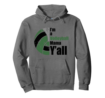 Dark Green Black Volleyball Mom Hoodie - Streetwear Style for Adults - T-Shirt, Sweatshirt, Hoodie